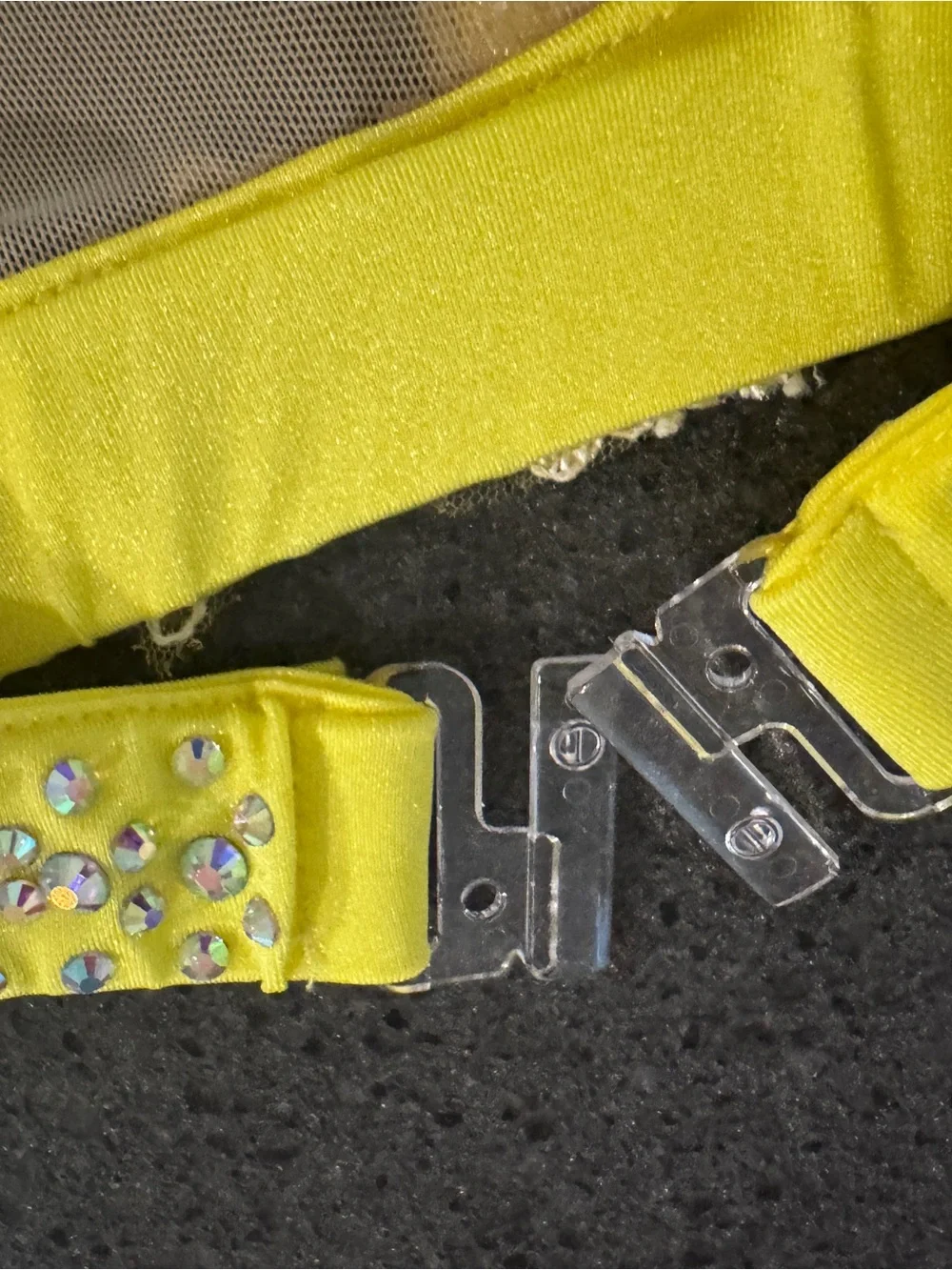 Yellow Embellished Two-Piece Dance Costume